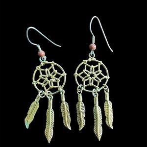 Golden Dream Catcher Earrings